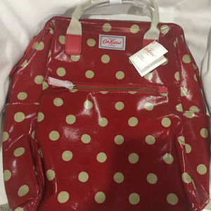 Cath Kidston Frame Backpack in Red Button Spots